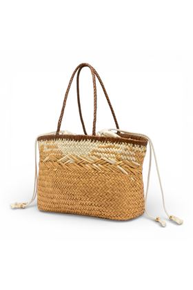 Borsa Gianni Chiarini in paglia intrecciata naturale giallo. GIANNI CHIARINI | 11312-NATURALE